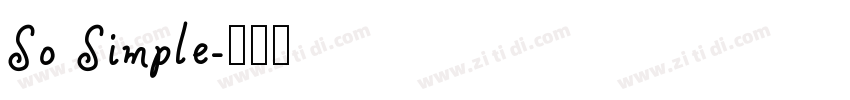 So Simple字体转换